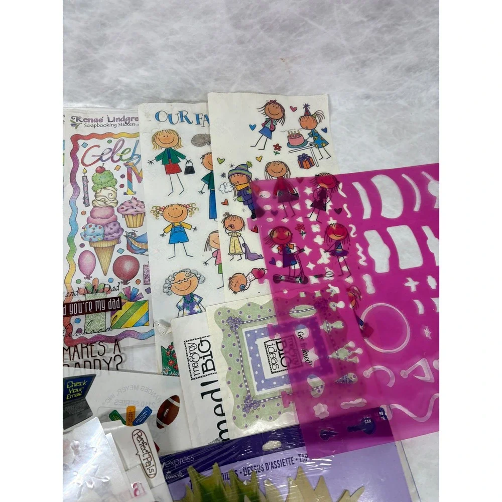 Vintage Scrapbook Sticker Lot Jolees Boutique Creative Imaginations Stencils